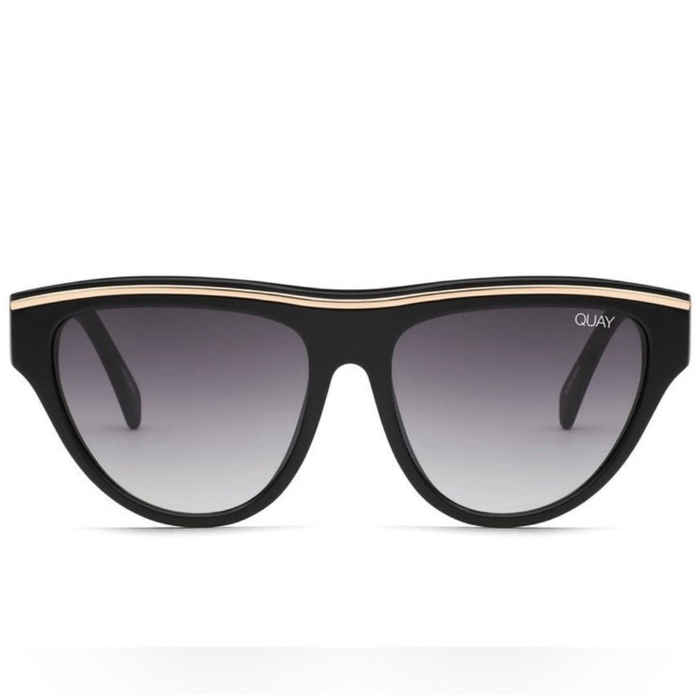 QUAY AUSTRALIA Flight Risk Sunglasses Black/Smoke Sunnies